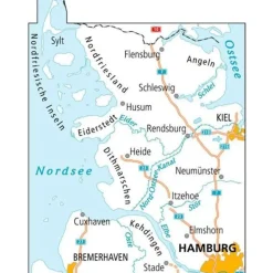 ADFC Radtourkarte Fietskaart Nordfriesland Schleswig 1