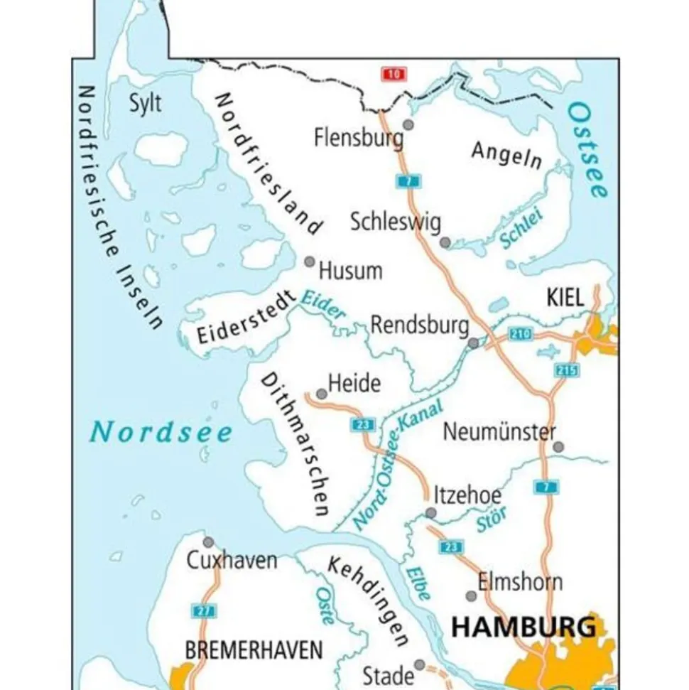 ADFC Radtourkarte Fietskaart Nordfriesland Schleswig 1