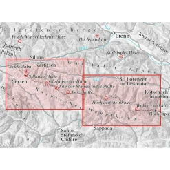 Alpenvereinskarte Topografische kaart 57/1 Karnischer Hauptkamm West