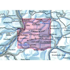 Alpenvereinskarte Wandel-skikaart 8 Kaisergebirge