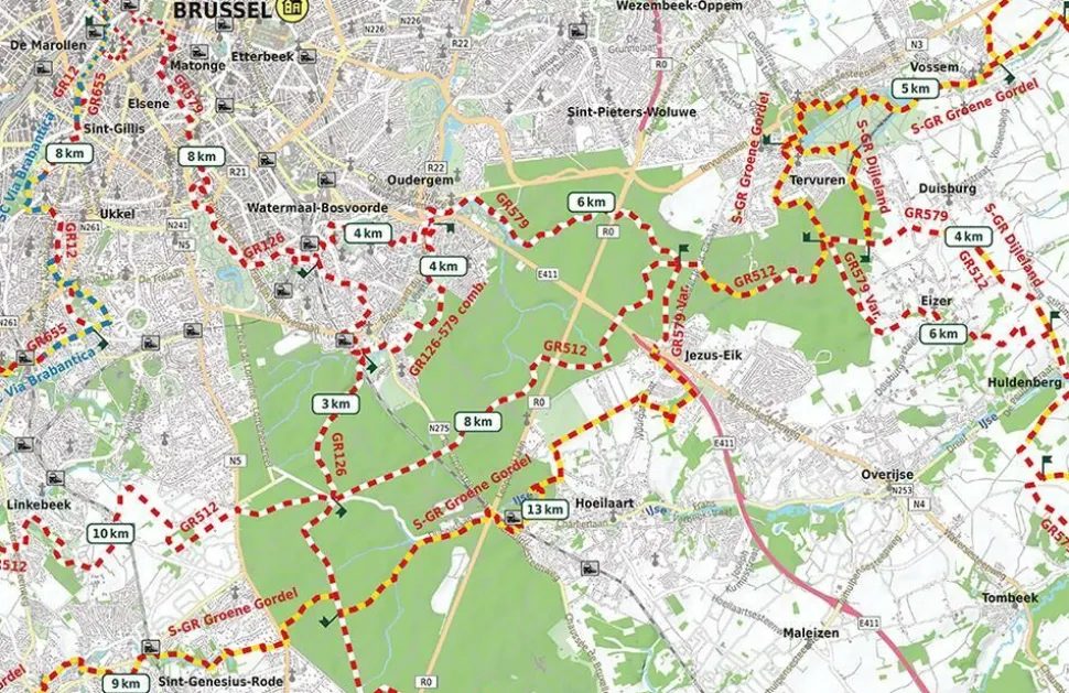 alta via Wandelkaart 3 GR Antwerpen, Brussel & VL+West Brab