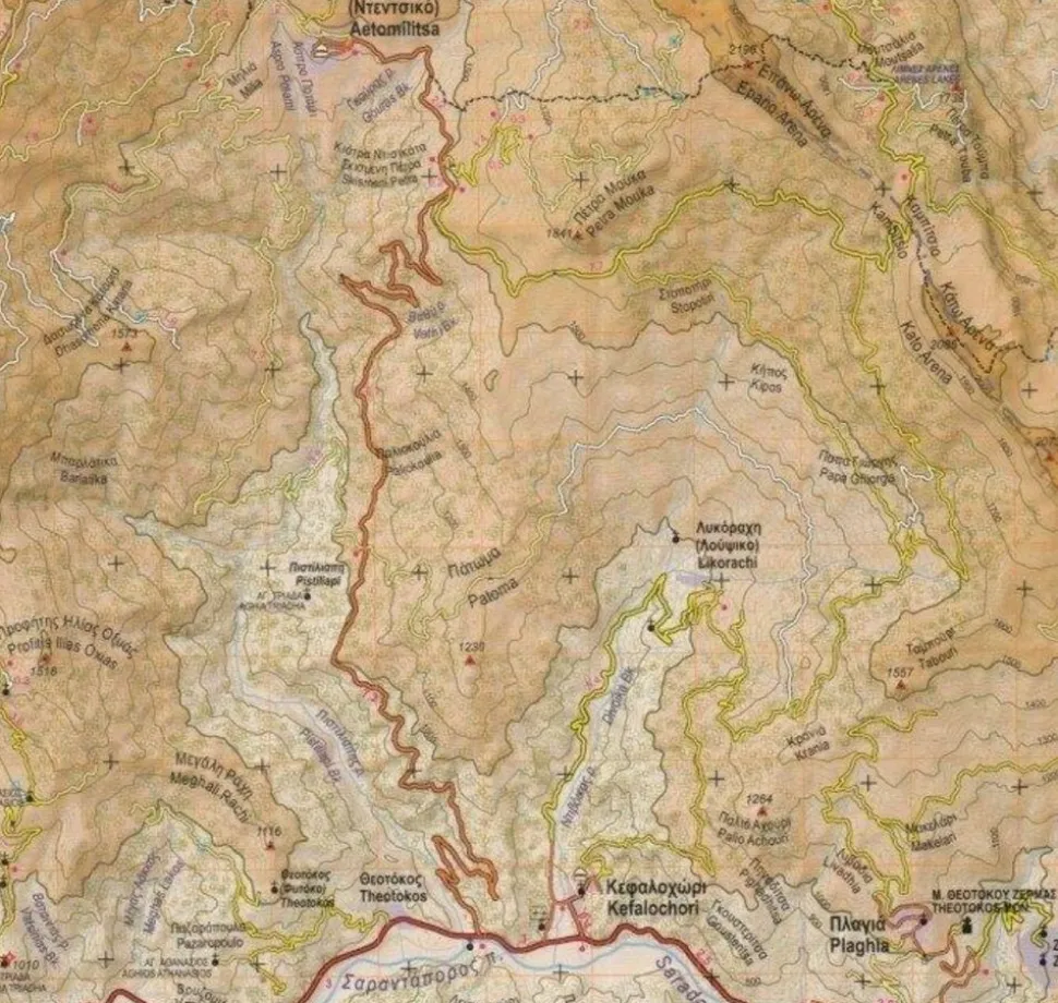 Anavasi Wandelkaart 6.4 Valia Kalda - Vasilitsa