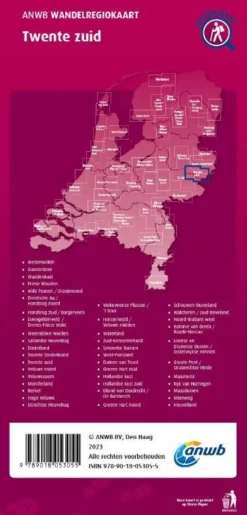 ANWB Wandelregiokaart Twente Zuid