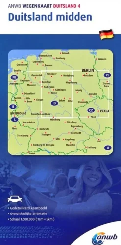 ANWB Wegenkaart 4 Duitsland Midden