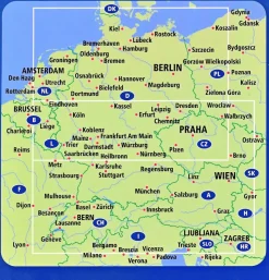 ANWB Wegenkaart 1 Duitsland Zwitserland Oostenrijk