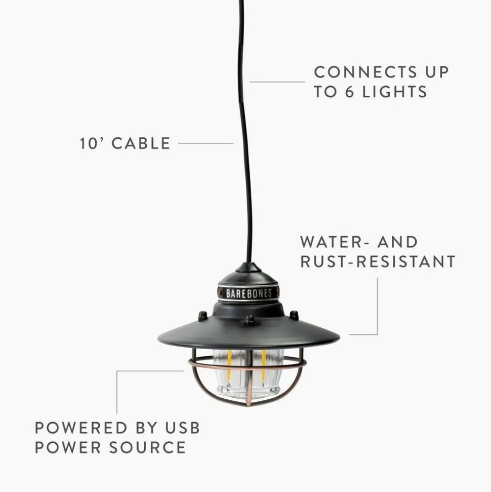 Barebones Edison pendant light usb