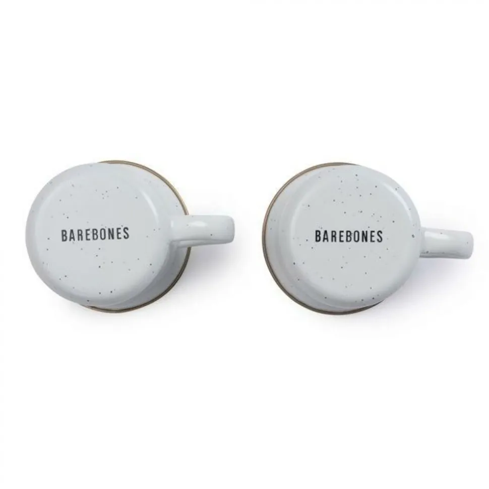 Barebones Enamel 2 Espresso cup set egg shell