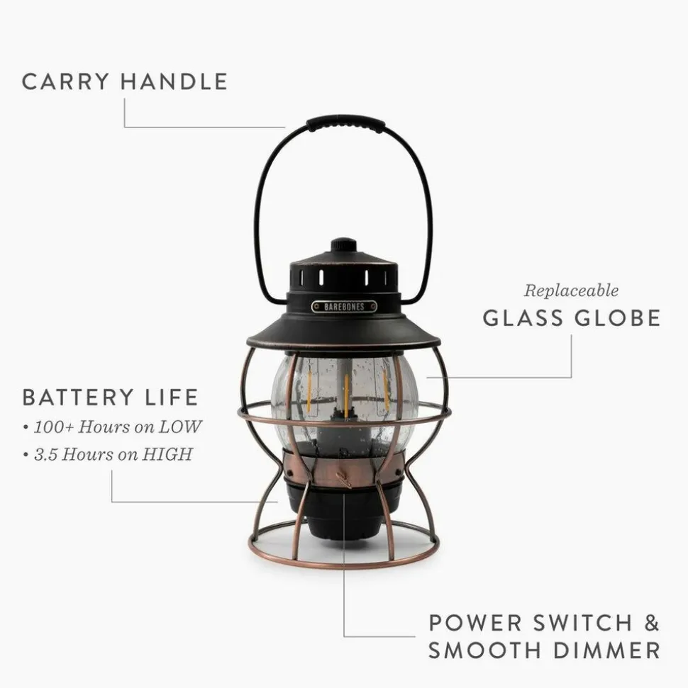 Barebones Railroad Lantern ocean blue-usb