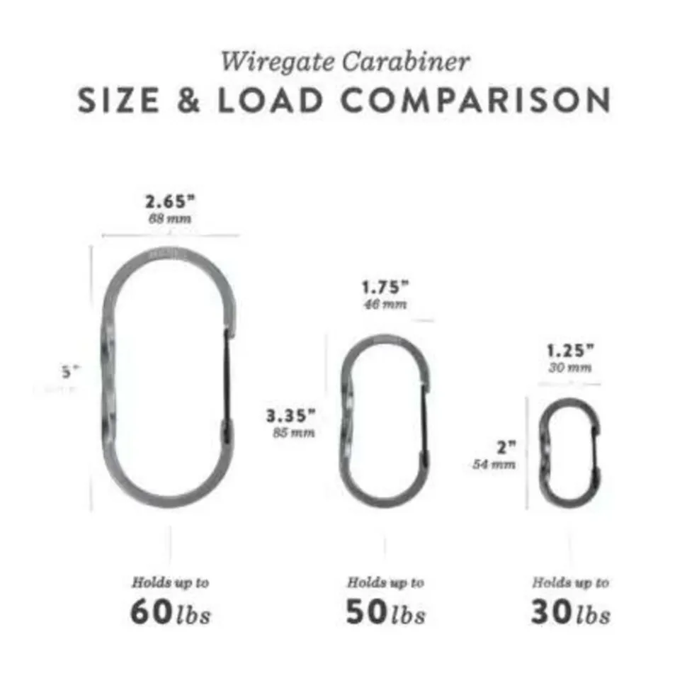Barebones Wiregate carabiner small 3pc gunmetal