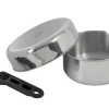 BasicNature Stainless steel set Biwak junior