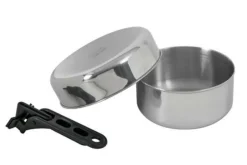 BasicNature Stainless steel set Biwak junior