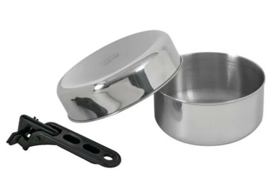 BasicNature Stainless steel set Biwak junior