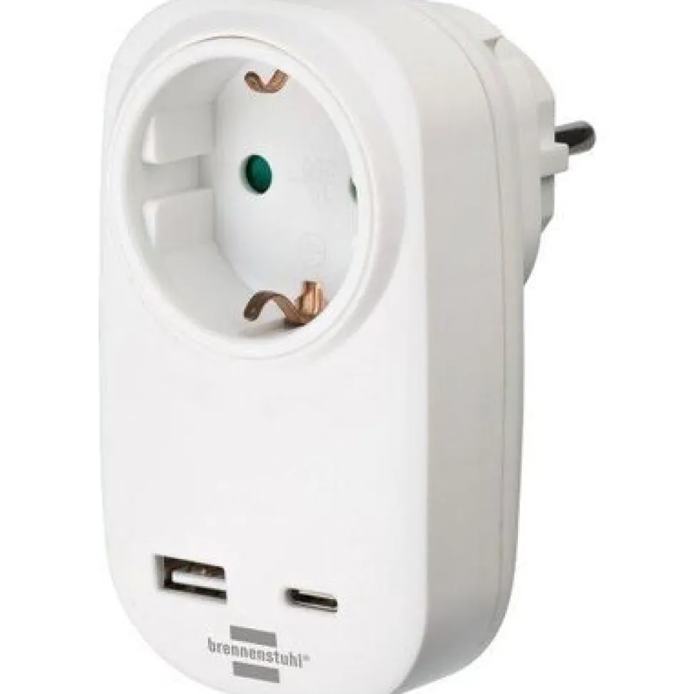 Brennenstuhl Stopcontactadapter met USB C 18W