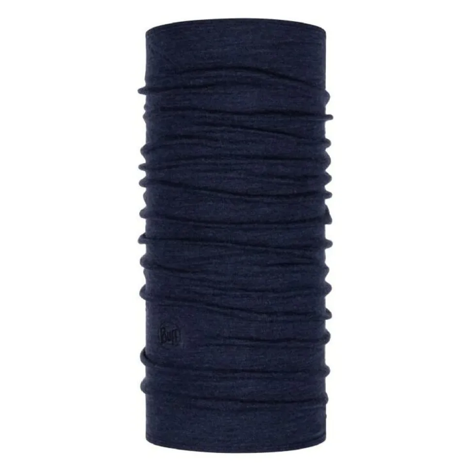 Buff Midweight merino wool buff night blue melange