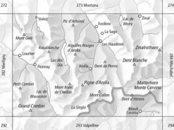 Bundesamt - Swisstopo Skitoerkaart 283S Arolla