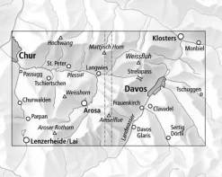 Bundesamt - Swisstopo Topografische wandelkaart 3309T Arosa - Davos