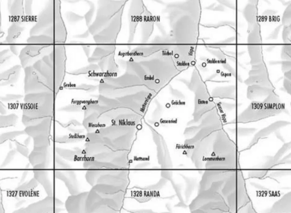 Bundesamt - Swisstopo Topografische kaart 1309 Simplon