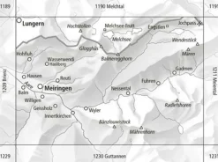 Bundesamt - Swisstopo Topografische kaart 1210 Innertkirchen