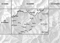 Bundesamt - Swisstopo Topografische kaart 1366 Mont Vélan