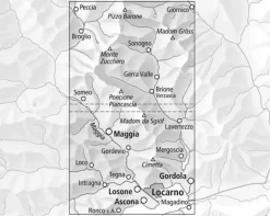 Bundesamt - Swisstopo Topografische wandelkaart 3308T Locarno