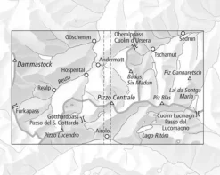 Bundesamt - Swisstopo Topografische wandelkaart 3314T Andermatt