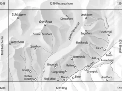 Bundesamt - Swisstopo Topografische kaart 1269 Aletschgletscher