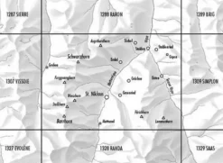 Bundesamt - Swisstopo Topografische kaart 1308 St-Niklaus