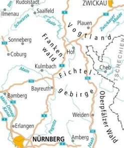 BVA ADFC Fietskaart 18 Oberfranken - Vogtland