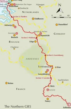 Cicerone Wandelgids GR5 Trail Benelux & Lorraine