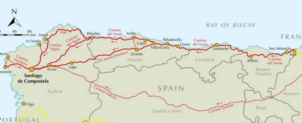 Cicerone Wandelgids The Camino Ingles and Ruta do Mar