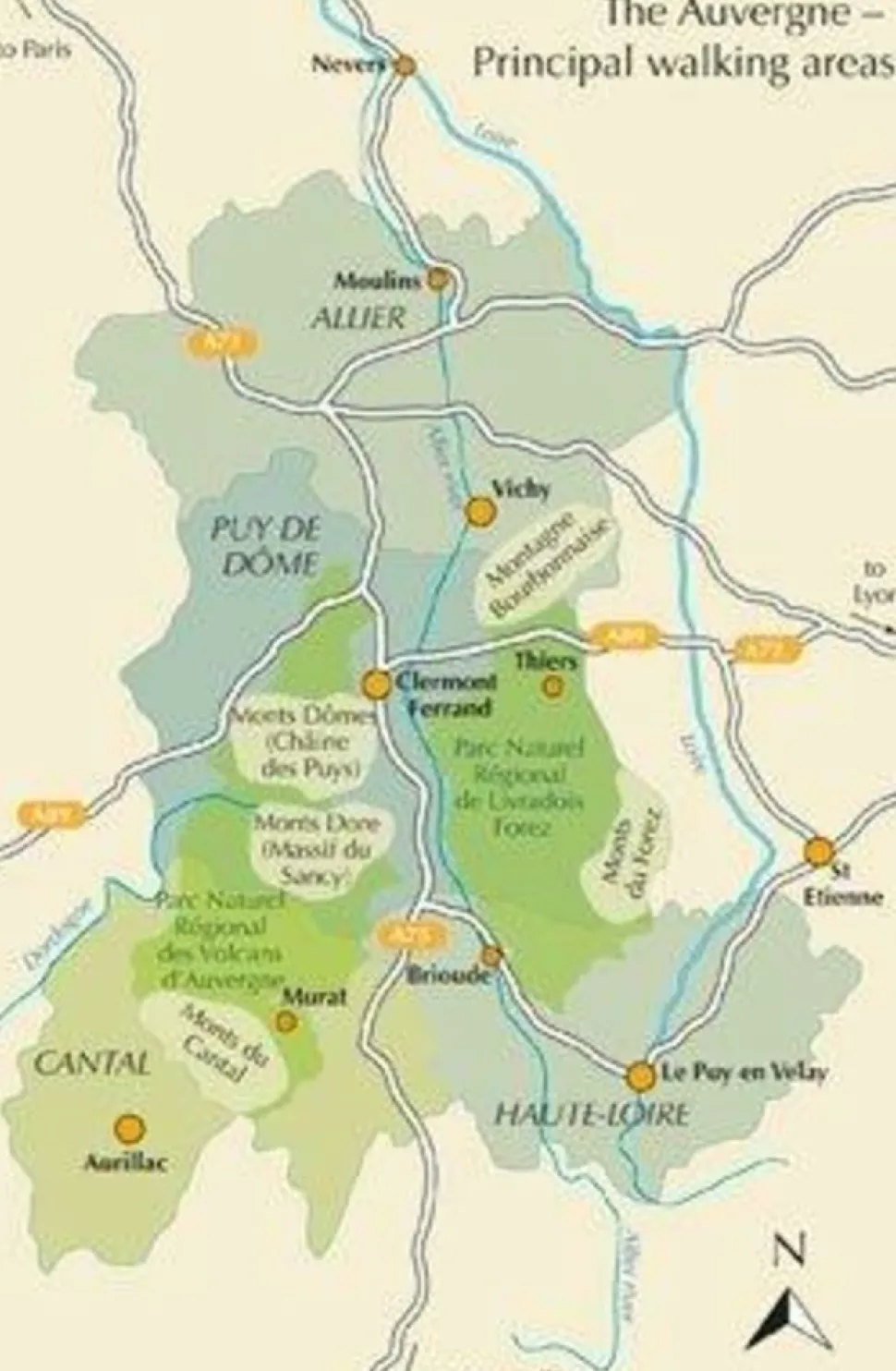 Cicerone Wandelgids Walking in the Auvergne