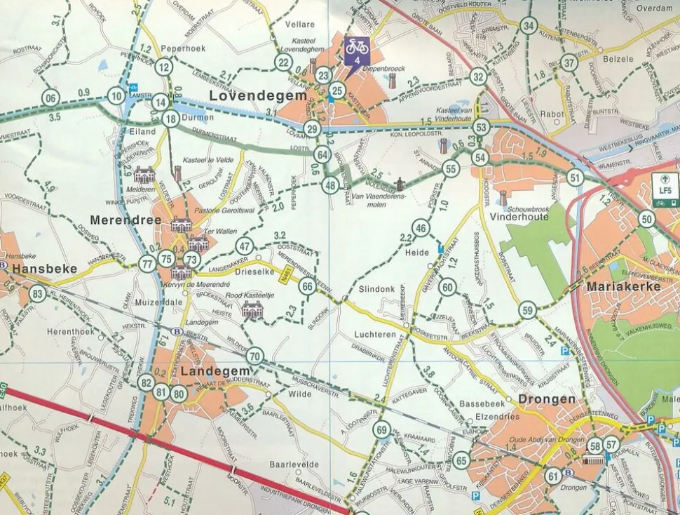 Falk Fietskaart 34 Westhoek