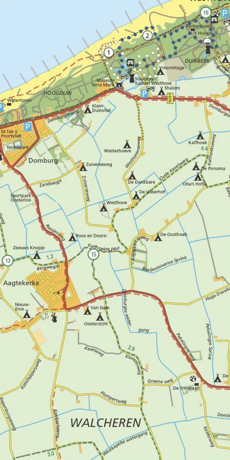 Falk Wandelfietskaart 29 Walcheren