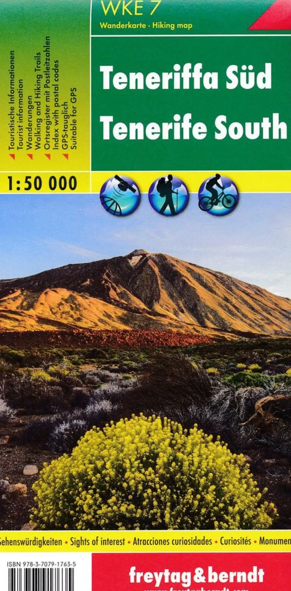 Freytag & Berndt Wandelkaarten WKE7 Tenerife Noord en Zuid