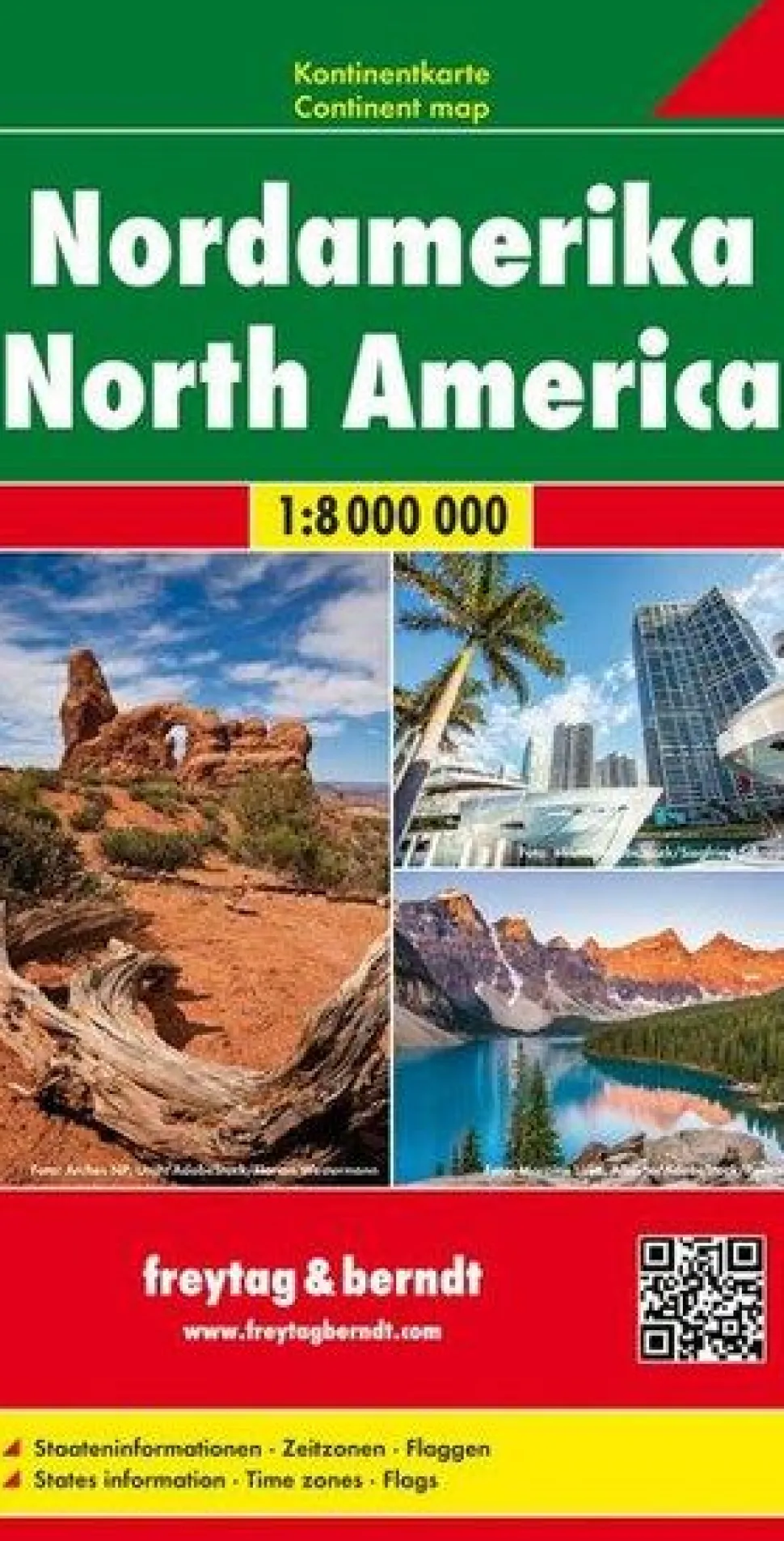 Freytag en Berndt Overzichtskaart Noord-Amerika 1:8.000.000