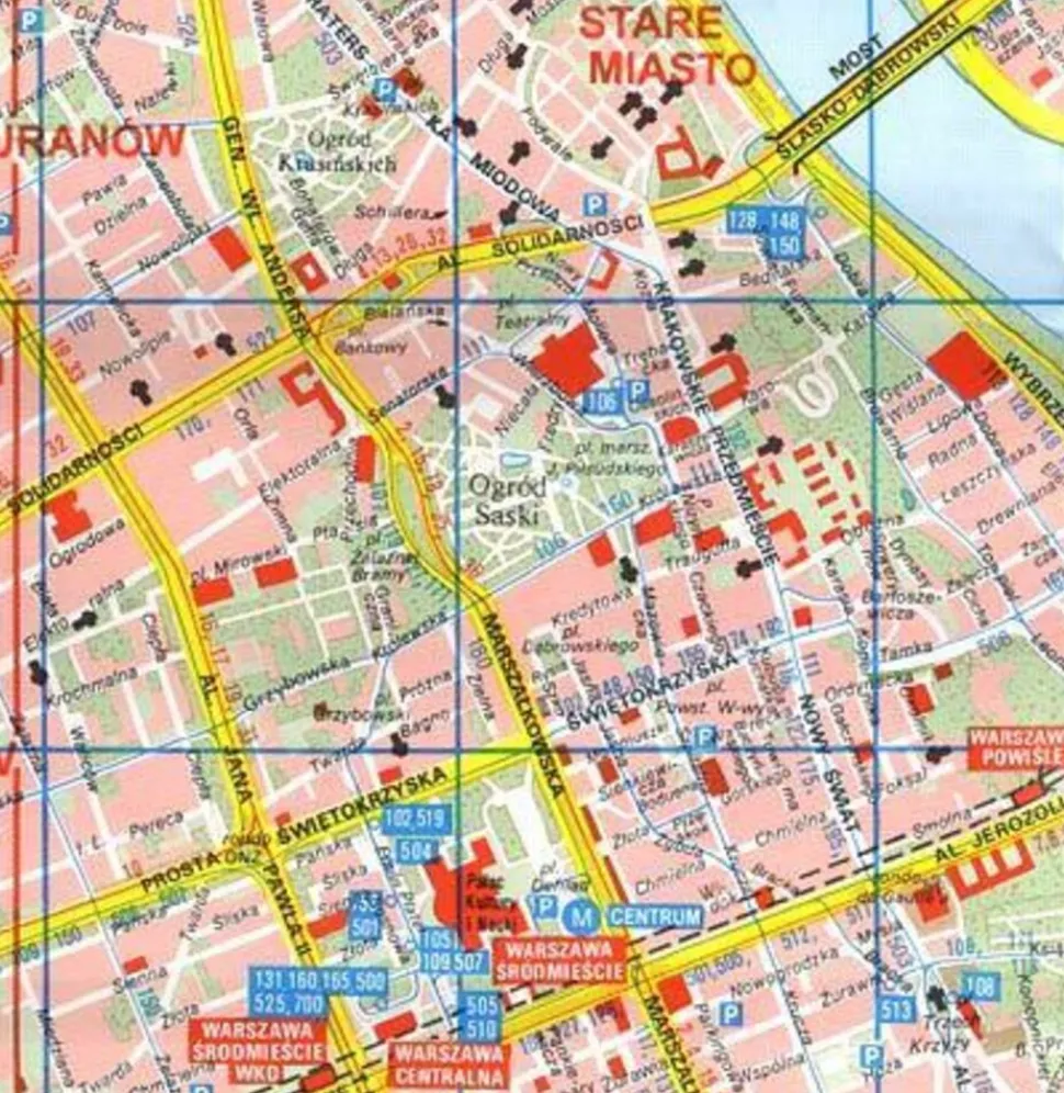 Freytag en Berndt Stadsplattegrond Warschau