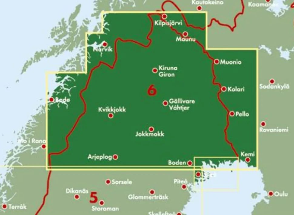 Freytag en Berndt Wegenkaart 6 Zweden Lapland
