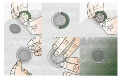 Gear Aid Muggennet Reparatiekit - 2 plakkers voor gaas