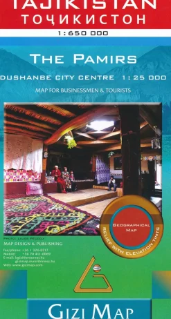Gizi Map Wegenkaart Tadzjikistan Geografisch