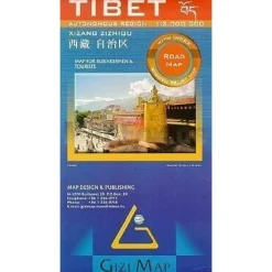 Gizi Map Wegenkaart Tibet