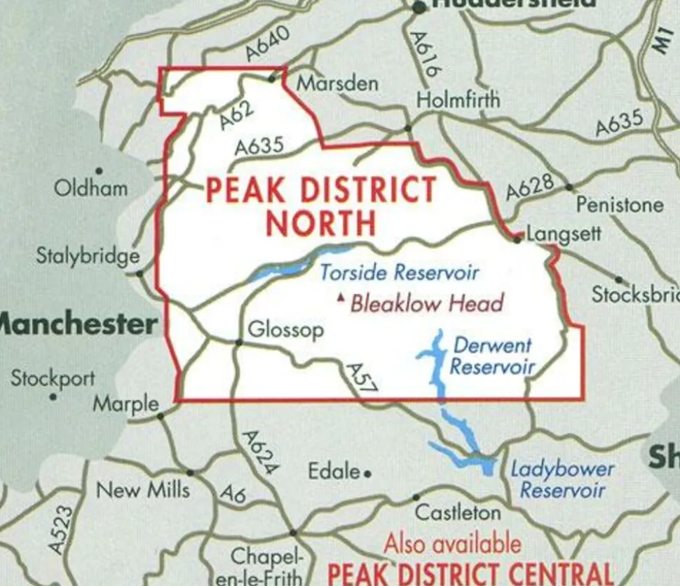 Harvey Maps Wandelkaart Ultramap XT40 Peak District Noord