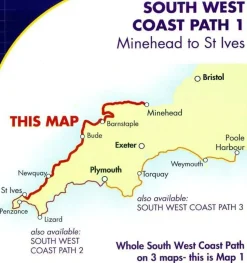 Harvey Maps Wandelkaart XT40 South West Coast Path deel 1