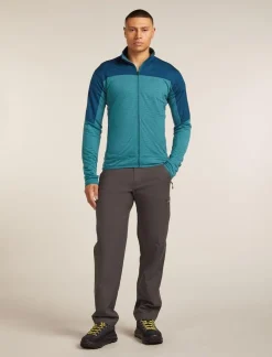 Icebreaker M Merino Blend 300 RealFleece Descender LS Zip