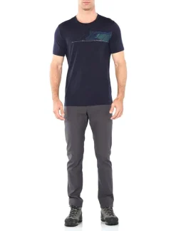 Icebreaker Mens tech lite ss crewe glacial lines