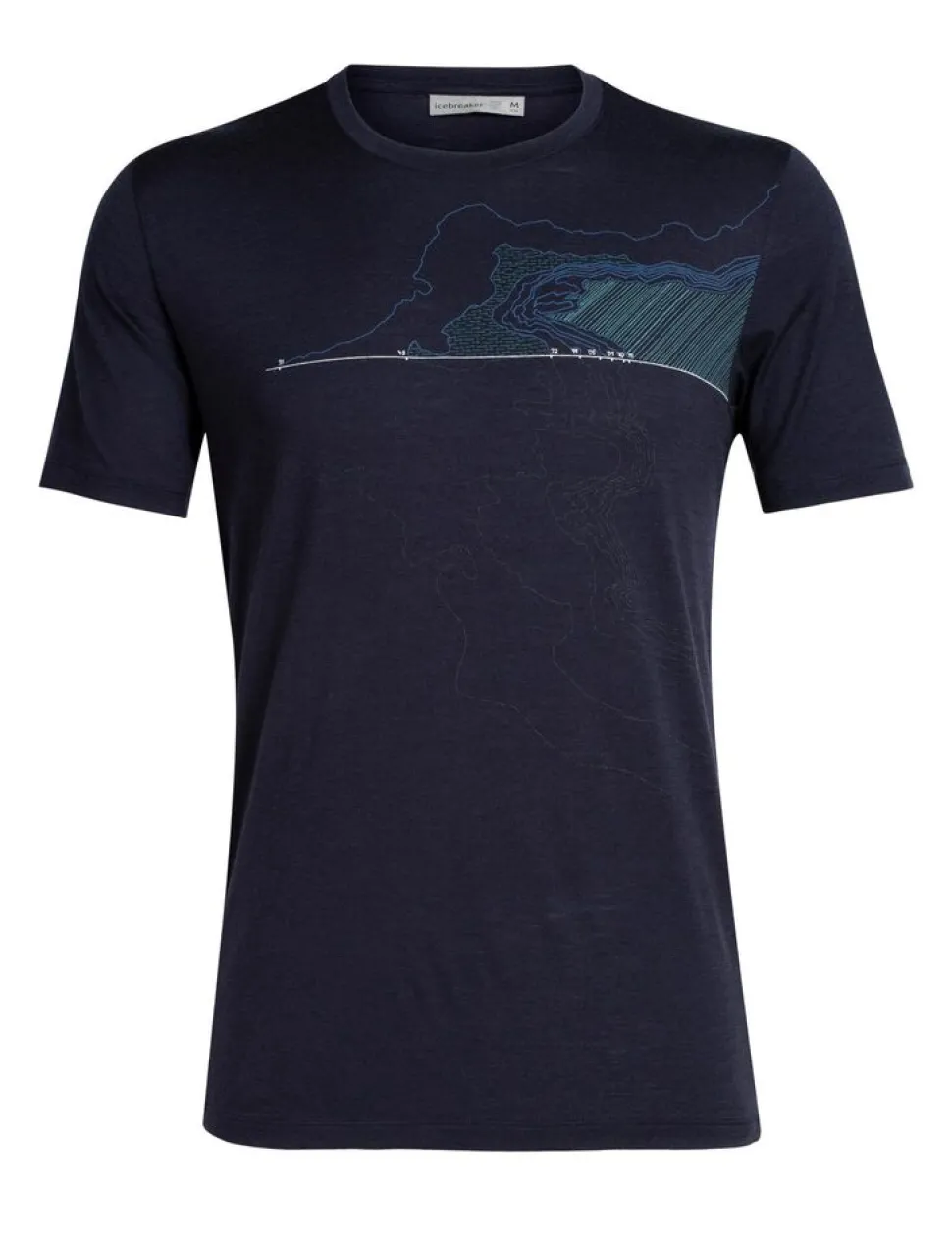 Icebreaker Mens tech lite ss crewe glacial lines