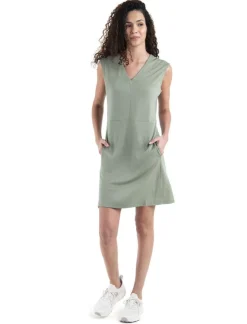 Icebreaker W Merino 200 Granary Sleeveless V Neck Dress