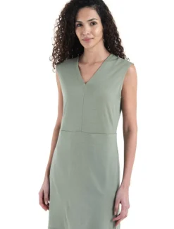 Icebreaker W Merino 200 Granary Sleeveless V Neck Dress