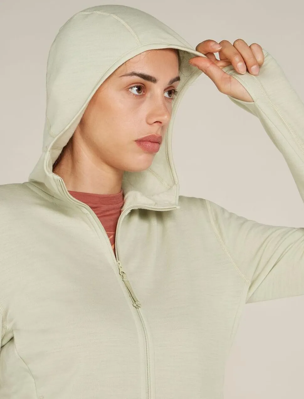 Icebreaker W Merino 360 Realfleece Elemental LS Z Hood