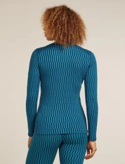 Icebreaker W Merino 260 Tech Vertex LS Half Zip Snow Grid AO