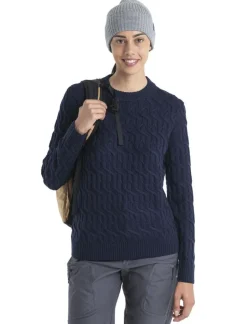 Icebreaker W Merino cable crew sweater